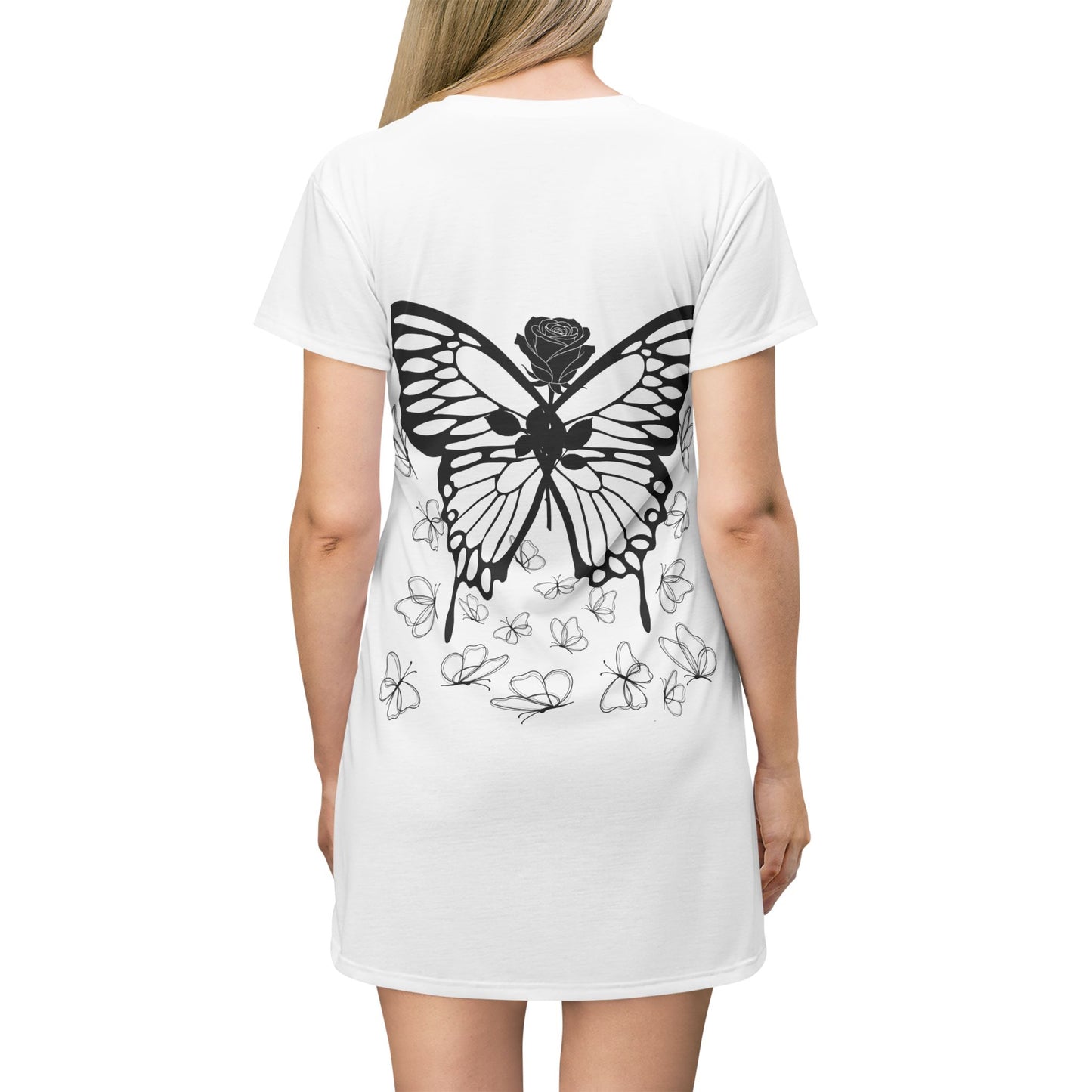 Always Butterfly Your Wings T-Shirt Dress (AOP)