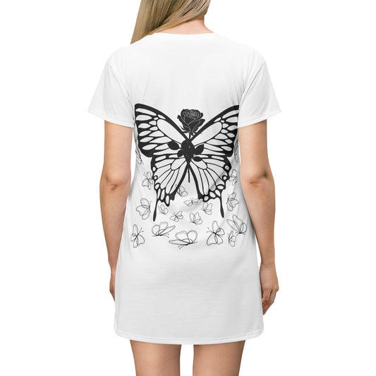 Always Butterfly Your Wings T-Shirt Dress (AOP)